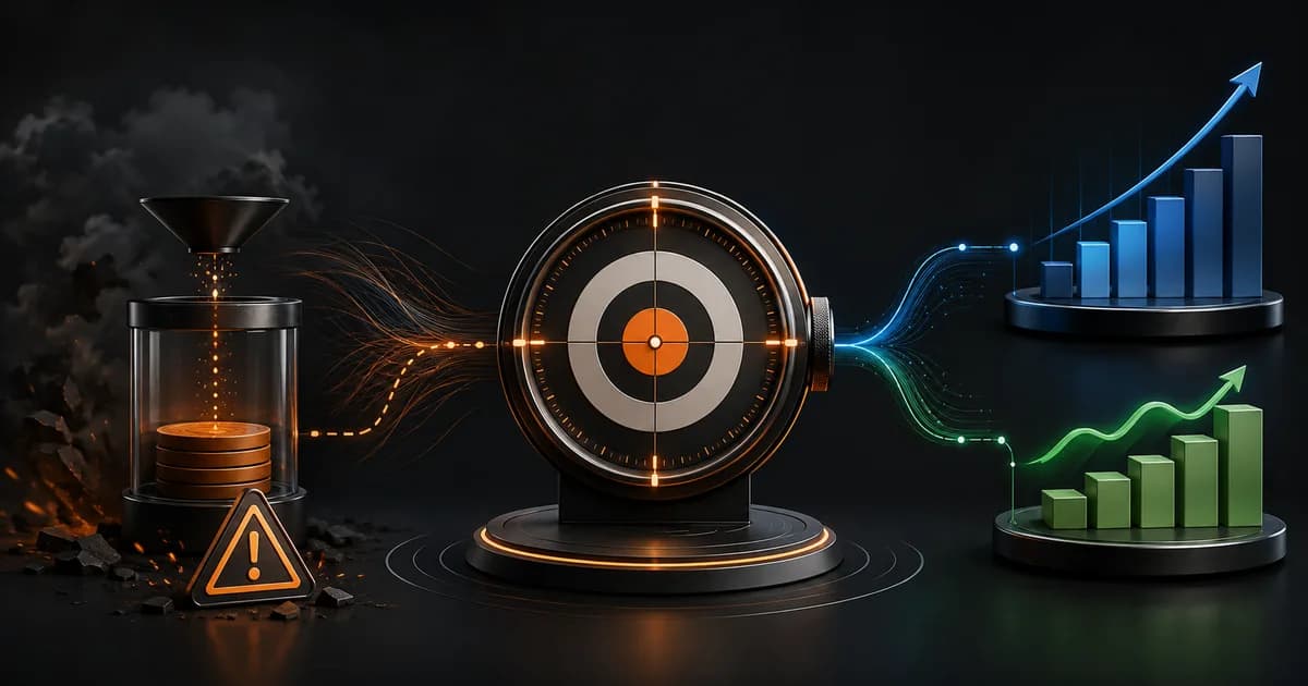 Campaign budget and bid targets being recalibrated against conversion value on an analytics dashboard